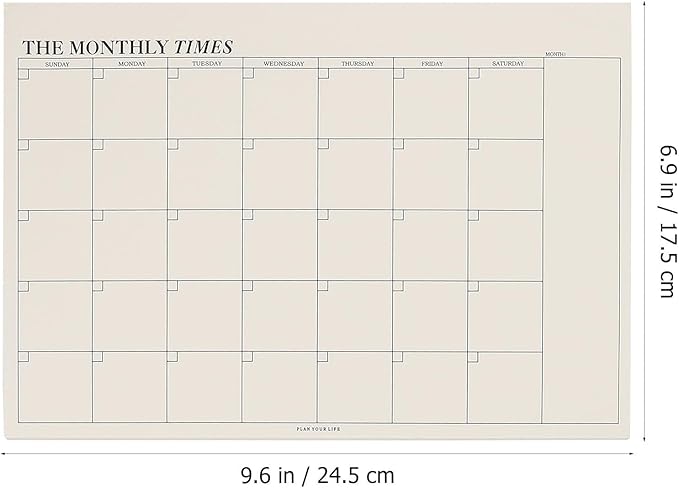 2pcs Weekly and Monthly Planner Notepad Tear-off Sheets Schedule Checklist for Students and Office Use Portable Undated Agenda for Goal Tracking and Habit Planning