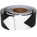 Black White Reflective Tape Outdoor Waterproof 3 inch X 66 feet, High Visibility Hazard Conspicuity Safety Industrial Marking Tape