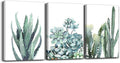 Canvas Wall Art For Living Room Bathroom Wall Decor For Bedroom Kitchen Artwork Canvas Prints Green Plant Flowers Painting 12" X 16" 3 Pieces Modern Framed Office Home Decorations Family Picture