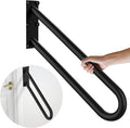 20 inch Stainless Steel Handrail for 1-3 Steps- 1.25" Tube, ZUEXT U Shaped Oil Rubbed Black Safety Grab Bar for Stairs, Wall Mounted Hand Railing for Outdoor Garage Entry Interior Exterior Stairway