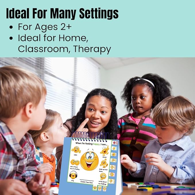 Thought-Spot I Know What to Do Flipbook | Emotions Wheel & Feelings Chart | Emotional Regulation Tool for Home, Class, or Calm Down Corner | Helps Kids Learn Coping Skills | Autism Must-Have