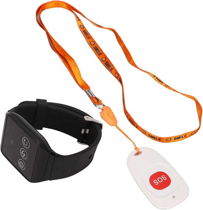 Caregiver Pager, Wireless Nurse Alert System, SOS One Touch Call IPX7 Water Proof Stable Signal 100 Meter Range for Elderly Patient Home Safety