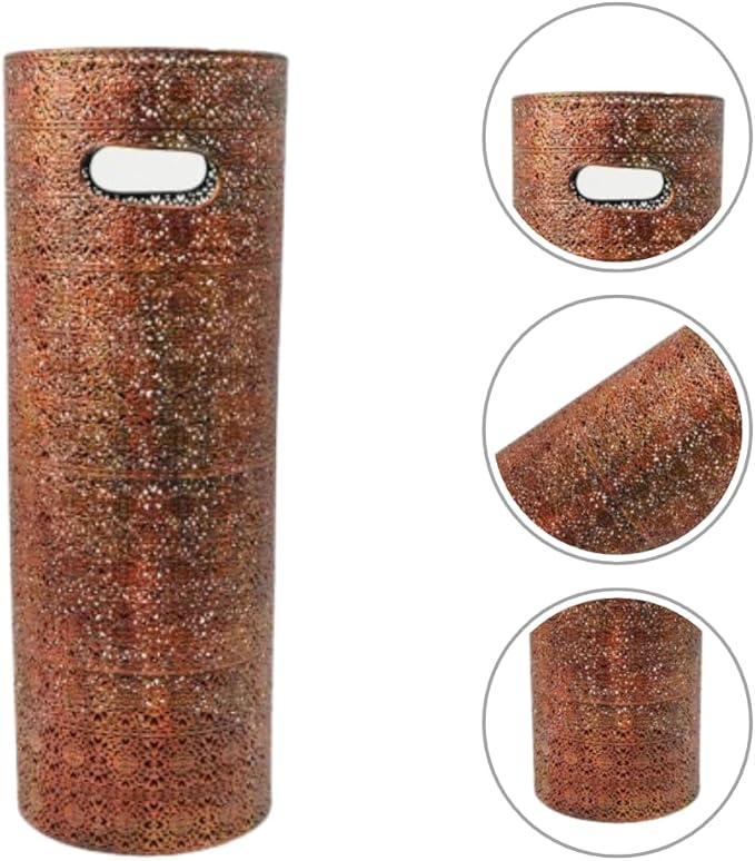 Concepts 21 inch Heavy Duty Metal Umbrella Stand - Durable Storage Holder for Umbrellas - Indoor and Outdoor Use - Stylish and Modern Organizer for Entryways. (Copper Lace)