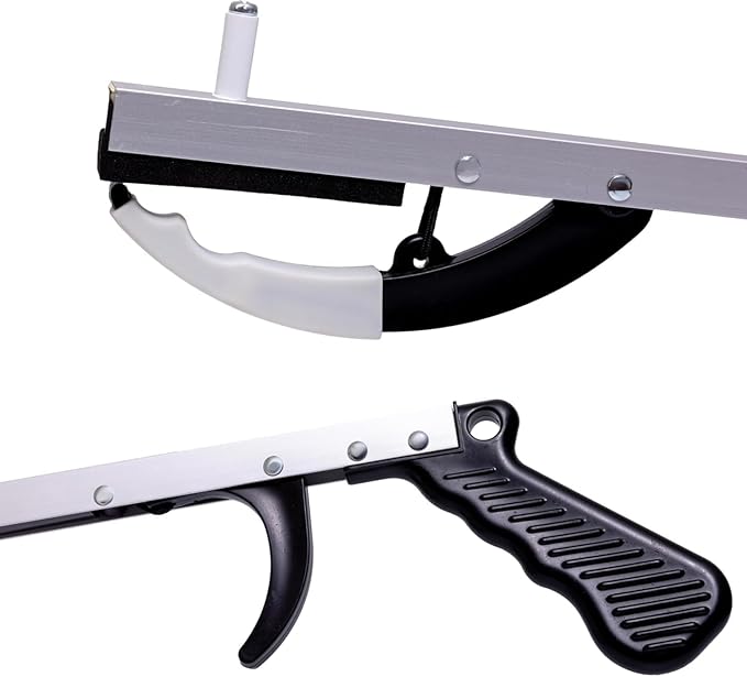Extra Long Easy Grip Reacher Grabber Tool for Reaching 32 inch Light Weight Picker Upper Stick with Pull Trigger Handgrip, Hook and Magnetic Tip for Post Surgery, Seniors, Cleaning Trash (6)