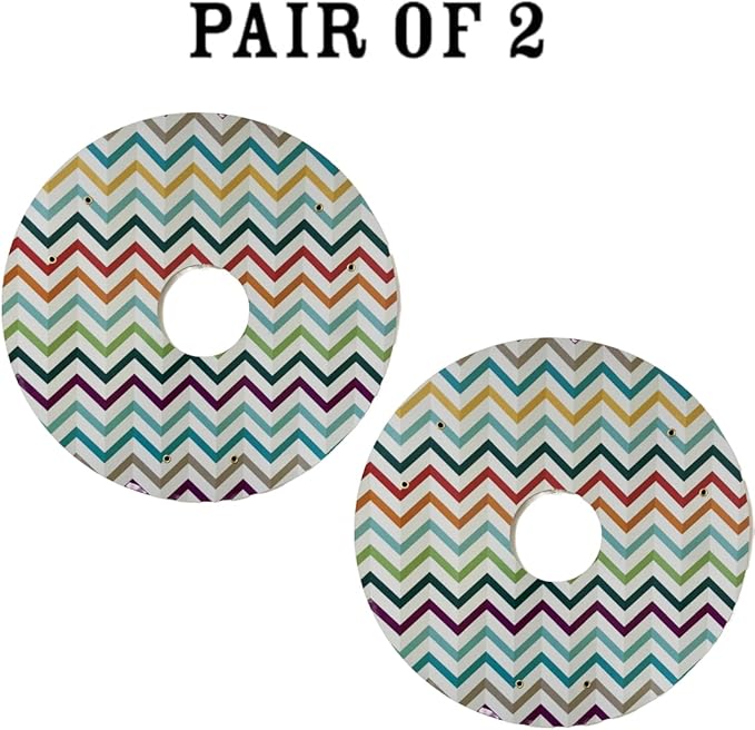 18 inches Wheelchair Wheel Covers Designer Cover for Wheelchair Wheels,Easy Install/Remove, Lightweight, New Matt Finish (Special Glow in The Dark Zigzag Pattern)
