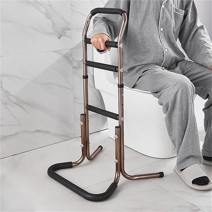 Portable Chair Assist with Sturdy Base, Adjustable Height Mobility Aids, Multifunctional Sit to Stand Lift with Soft Cover, Toilet Stand Up Assist for Seniors