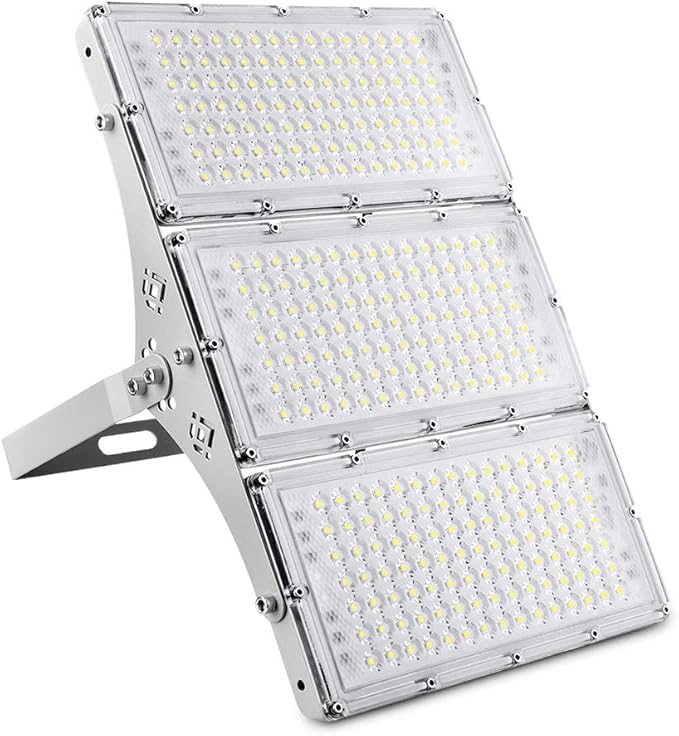 CHARON 300W LED Flood Light, 24000LM Super Bright Outdoor Security Lights with Wider Lighting Angle, 6000K Daylight White, IP66 Waterproof Outdoor Lighting for Garage, Garden, Lawn, Yard, Parking Lot