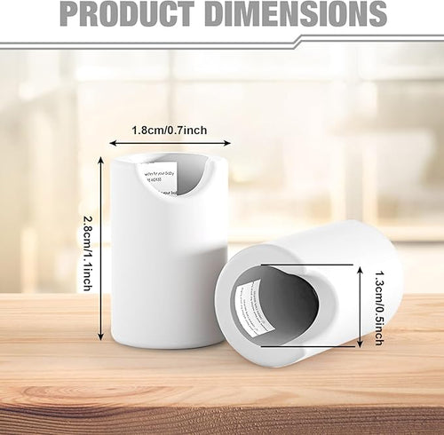12 Pack Anti-Collision Corner Drawer Bumpers, Silicone Protector for Cabinet Handle, Silicone Cabinet Pull Covers (White)