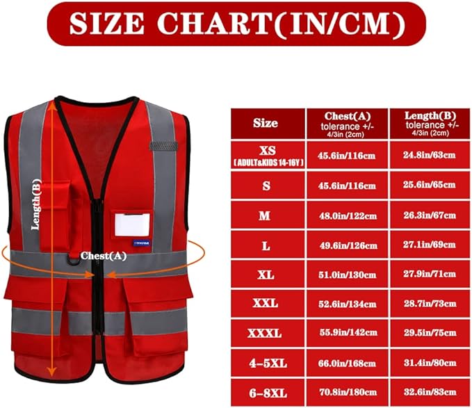 Red safety vest small