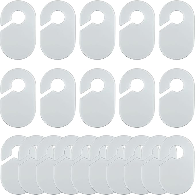 20 Pack Clothing Rack Size Dividers Blank Closet Separators for Clothes Baby Closet Size Divider Hooks Wardrobe Large Hangers Clothing Size Dividers for Racks Hanging Closet Organizer