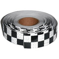 Black White Reflective Tape 2 inch X 166 feet, Outdoor Waterproof Hazard Conspicuity Warning Industrial Marking Tape
