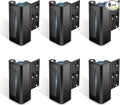 6Pack Home Security Door Reinforcement Lock, Childproof Safety Door Lock Latch Inside Stopper, Add High Security to Prevent Home Unauthorized Entry, Aluminum Construction Finish Black