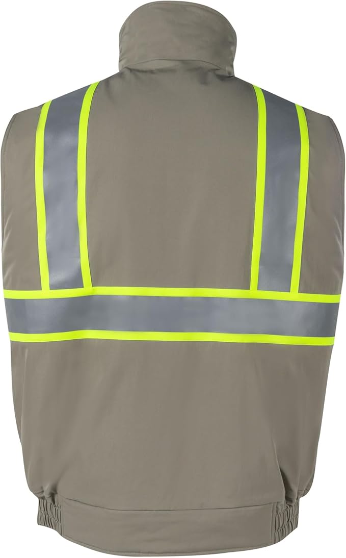 VENDACE Safety Vest High Visibility Reflective Fleece Winter Vest for Men with Pockets Hi Vis Construction Work Vest