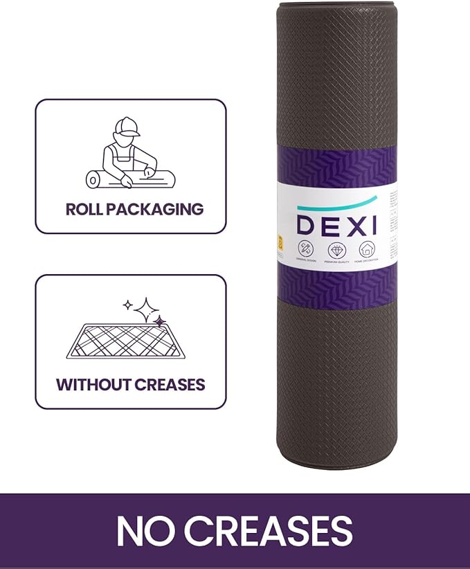 DEXI Kitchen Floor Mats Cushioned Anti Fatigue, 17x95, Long Standing Runner Rug Waterproof, Comfort Memory Foam Padded for Front Sink Laundry, Brown