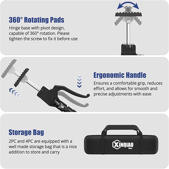 XINQIAO Cabinet Jacks for Installing Cabinets, Heavy Duty Third Hand Tools Adjustable Support Pole from 23.6 in to 45.3 in, 4 PCS