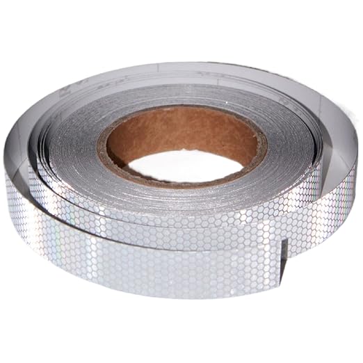 Industrial Reflective Tape Silver Outdoor Waterproof 1 inch, High Visibility Hazard Conspicuity Safety Marking Tape (66 feet)
