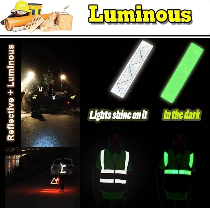 YOWESHOP High Visibility Reflective Safety Vest with Pockets Custom Your Logo Safety Workwear