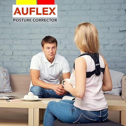 Posture Corrector for Men and Women - Breathable Mesh Upper Back Brace for Shoulder, Neck & Back Pain Relief - Adjustable Back Straightener, Size L (38-48 inches)