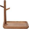 Wooden Key Holder with Tray, Multifunctional Key Chain Display Stand & Key Tray for Entryway Table, Rustic Home Organizer