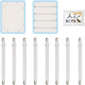 8Pcs Adjustable Bed Sheet Straps Clips, Elastic Mattress Sheet Fasteners Holder and Suspenders, Grippers to Hold Sheet, Mattress, Sofa, Couch, Table Cloth, Recliner Ironing Board Cover and More
