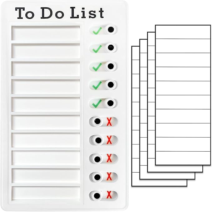 Chore Chart To Do List Adhd Tools for Kids and Adults Sliding Morning Routine Chart for Kids Detachable RV Checklist Board Reusable My Chores Checklist Task Board