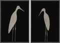 MUDECOR Framed Canvas Print Wall Art Minimalist Crane Silhouettes Illustrations Modern Art Decorative Bohemian Colorful for Living Room, Bedroom, Office - 16"x24"x2 Black