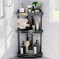 Corner Shower Caddy Standing, 3 Tier Shower Organizer Stand with Soap Holder, Rustproof Shower Shelves for Bathroom Storage, Grey