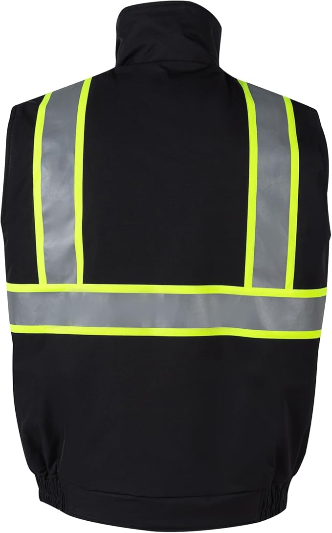 VENDACE Safety Vest High Visibility Reflective Fleece Winter Vest for Men with Pockets Hi Vis Construction Work Vest