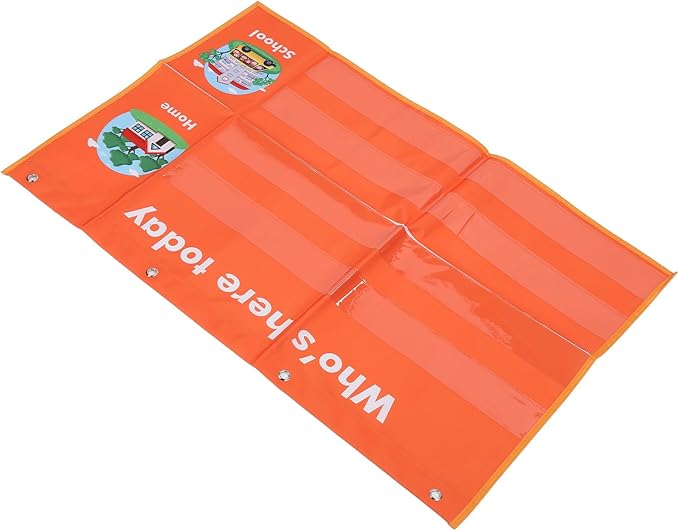 Attendance Pocket Chart with Large Cards, Classroom Management Chart for Preschool, Daily Schedule Attendance Chart for Kindergarten, School Attendance Tracking Tool with PVC Mater