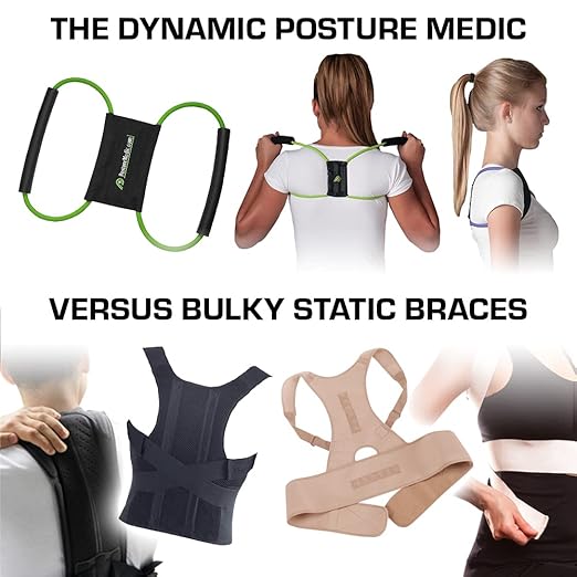 PRIMEKINETIX PostureMedic Dynamic Posture Corrector - Active Resistance Training System for Upper Back Strengthening & Shoulder Alignment - Stretches Chest, Strengthens Back - Doctor Recommended - Size XL (Orange)