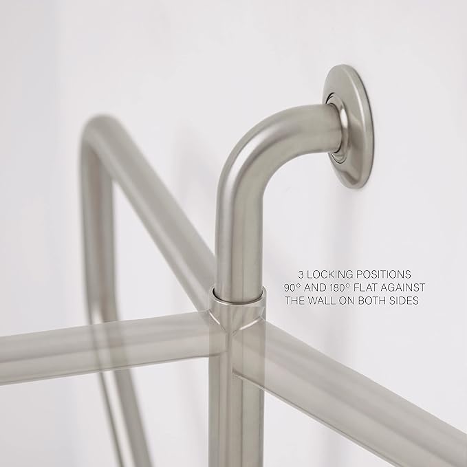 Seachrome Bathroom Grab Bar, Wall to Wall Stainless Steel Swing Away Grab Bar, 1 1/4-Inch Diameter, Handicap Grab Bar, Safety Rail, Satin Stainless (GW-4236-Q-SS)