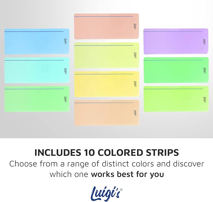 Luigi's SB Education 10 x Dyslexia Reading Tools for kids with Coloured Overlays | Guided reading strips for Dyslexia, Irlen Syndrome, ADHD and Visual Stress | Perfect Reading Trackers for kids