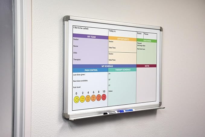 Pain Control with Color Hospital Whiteboard 60" x 40"