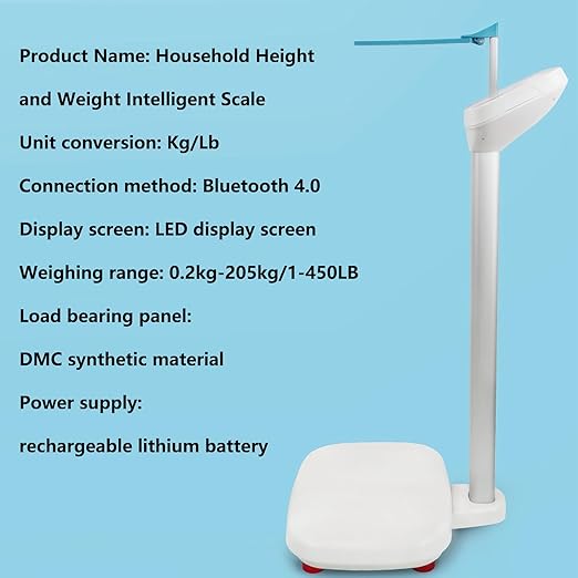 Assist The Elderly in Measuring Weight gain While Standing, with an Electronic Scale with armrests, Suitable for use in clinics, Hospitals, Schools, Nursing Homes (Coconut Meat White)