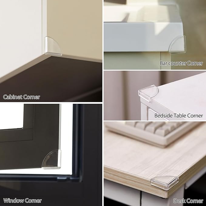 4pcs,Table Corner Protector, Corner Protector to Cover Sharp Furniture, Clear Furniture Corner Guards & Edge Safe Anti-Collision Bumpers, Suitable for Table Corner Cabinet Corner Window Corner
