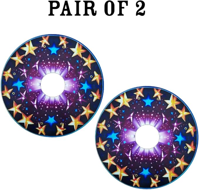Designer Christmas Cover for Wheelchair Wheels, Waterproof Wheelchair Accessories, Aesthetics, Easy Install/Remove, Lightweight, for Adults and Kids (Super Star)