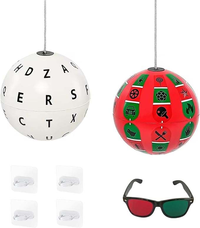 Marsden Ball Vision Therapy with Letters for Hand-Eye Coordination and Visual, Visually Impaired Estrabismo Amblyopia Vision Children Eye Therapy Training Improve Ball