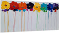 YHSKY ARTS Exquisite Handcrafted Chromatic Floral Oil Painting: A Masterpiece of Botanical Artistry for Interior Aesthetics