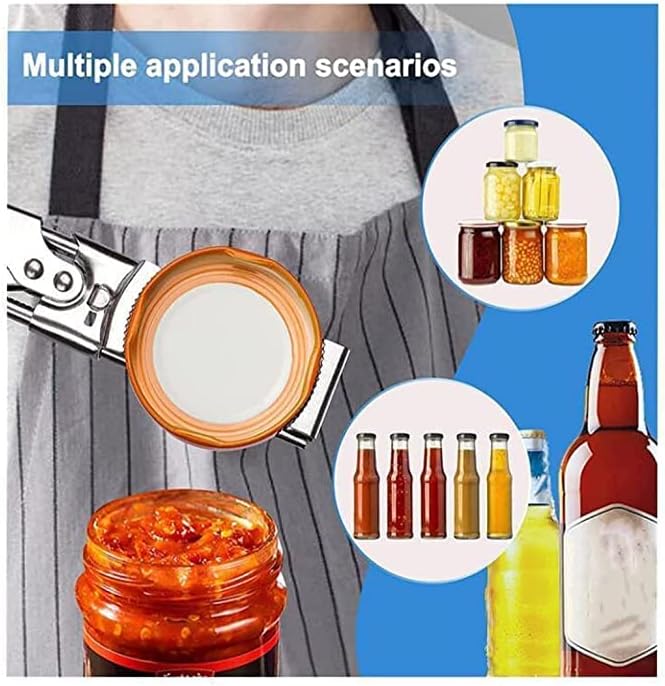 (2pcs) Master Opener Adjustable Jar & Bottle Opener, Adjustable Multifunctional Stainless Steel Can Opener Jar Lid Gripper, Manual Jar Bottle Opener Kitchen Accessories