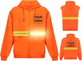 YOWESHOP High Visibility Reflective Safety Hoodie Jacket With Removable Sleeves Hi Vis Outdoor Protective Workwear Unisex