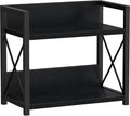 Giikin Kitchen Counter Shelf, 2 Tier Kitchen Spice Rack Organizer for Countertop, Wood Coffee Bar Organizer for Home (Black, S)