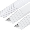 Sasylvia 20 Pcs Wall Corner Protector Guards, Vinyl 3/4 x 48 Inches Corner Trim Molding, Avoid Scratching Scuffs, Ease Install and Cleaning for Door Countertop Furniture Cabinet Protection, White