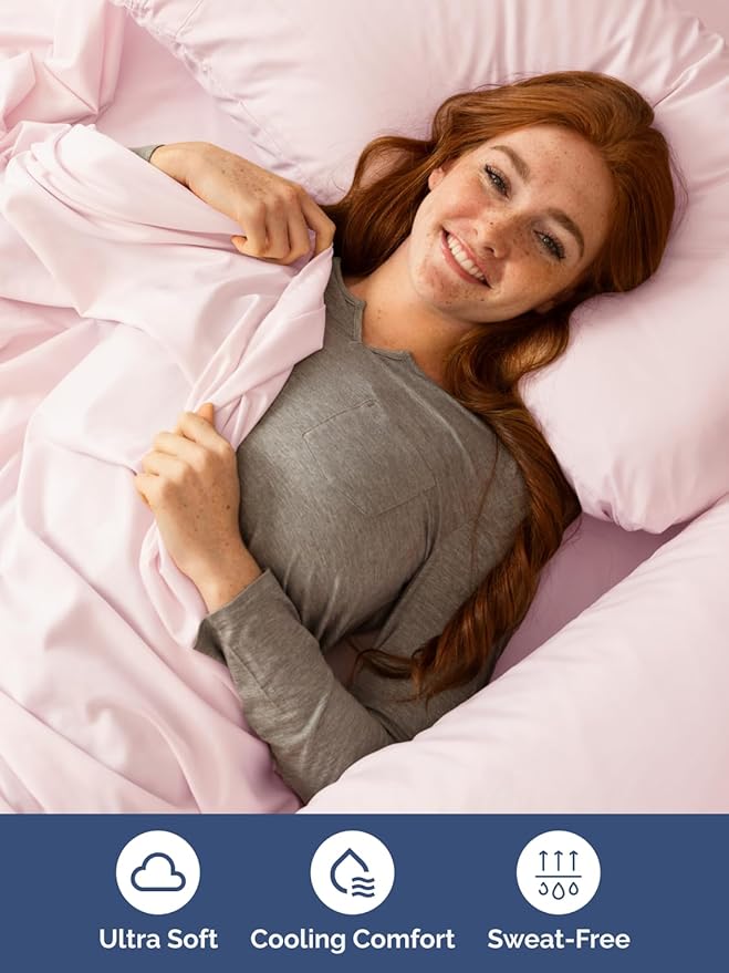 Extra Deep Cal King Sheet Set - 6 Piece Breathable & Cooling Sheets - Hotel Luxury Bed Sheets Set - Easy Fit - Soft, Wrinkle Free & Comfy Sheets Set - Lavender Pink Sheet Set with Extra Deep Pockets