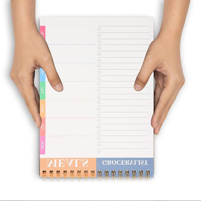 Daily Schedule Planner Notepad with Spiral Binding Undated To Do List Notebook for Students Office and Travel Portable Multipurpose Desk Organizer for Notes Reminders and Activity