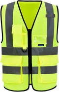 A-SAFETY 4XL-5XL Safety Vest big and tall Hi vis vest Yellow