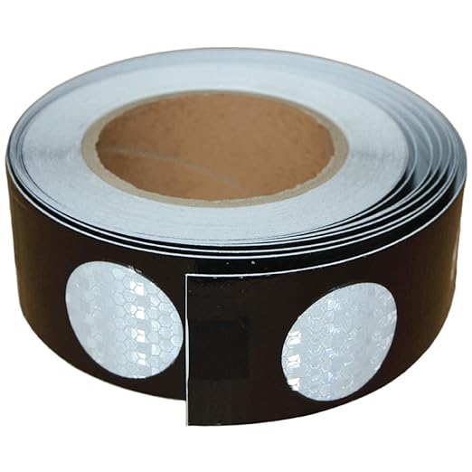 Reflective Tape Black White 2 inch Wide, Outdoor Waterproof Hazard Conspicuity Warning Industrial Marking Tape (66 feet)