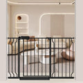 48-53 Inch Extra Wide Baby Gate for Stairs, Safety Dog Gate for Doorways, Pressure Mounted Walk Through Child Gate for Kids Pets No Drill Indoor and Outdoor, Black