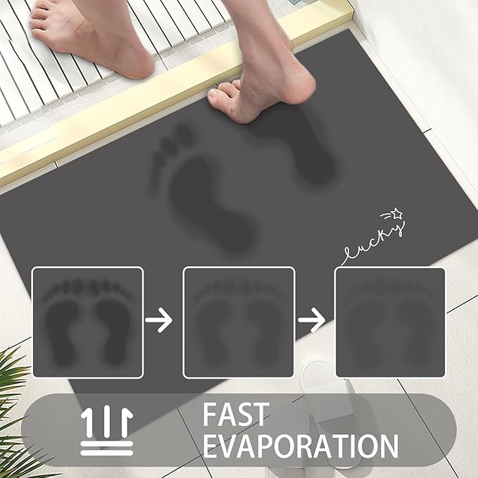 Ultra Thin Door Mat Indoor Entrance, 1/10 in Thin Door Mats for Inside Entry, Non-Slip Rubber Backing Washable Doormat, Fade Resistant, Absorbent, Low Profile Dirt Trapper, 35"X24"