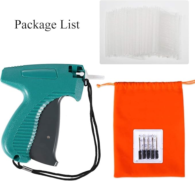 Price Tagging Gun for Clothing,(Not Stitch Gun)Standard Retail Price Tag Attacher Gun Kit for Clothes Labeler with 6 Needles & 1000pcs 1" Barbs Fasteners & Organizer Bag for Store Warehouse Yard Sale