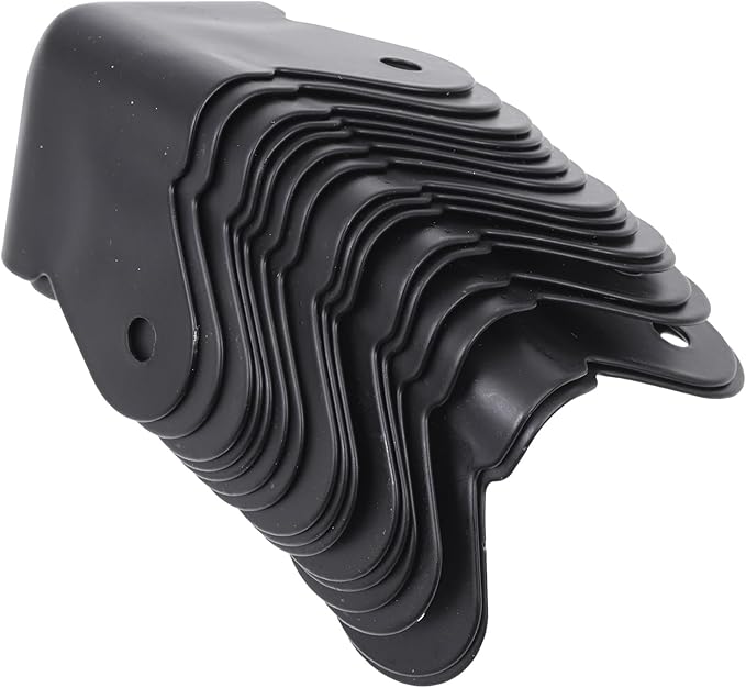 20pcs Anti-Collision Speaker Corner Cover Iron Wrap Protector for Furniture Cabinets Edge Guard for Speakers Black Corner Protectors
